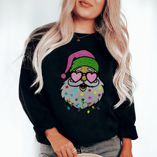 Glitter Santa Sweatshirt-0